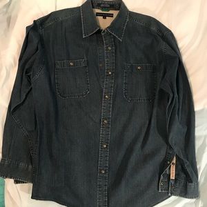 Mens Denim Snap Shirt